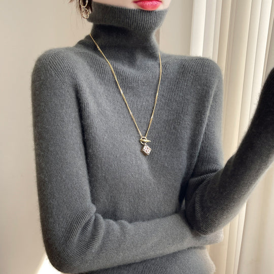 Damen Slim-Fit Rollkragenpullover aus weichem Angora-Mix Shop Nory