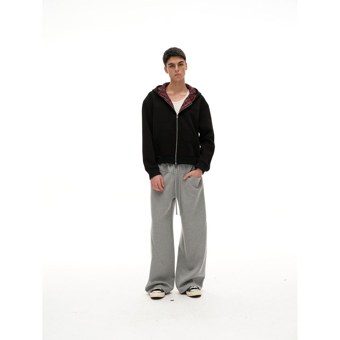 Unisex Kapuzenjacke mit Karofutter und durchgehendem Reißverschluss Shop Nory