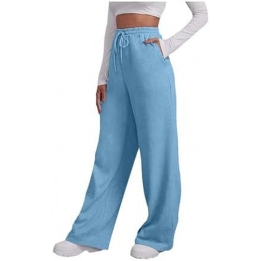 Damen nan fließende High-Waist Palazzo-Loungehose aus leichtem Jersey mit Elastikbund und praktischen Eingrifftaschen Shop Nory