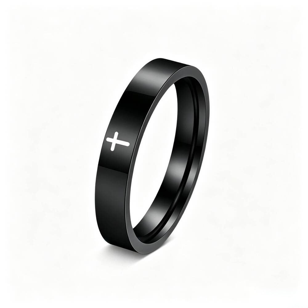 Damen Ring mit modernem minimalistischen Design und stilvollem Kreuzmotiv Shop Nory