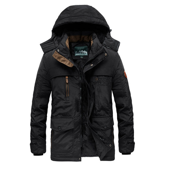 Herren Thermisch gefütterter Fieldparka mit Kunstfell-Innenfutter und Multifunktions-Taschen Shop Nory