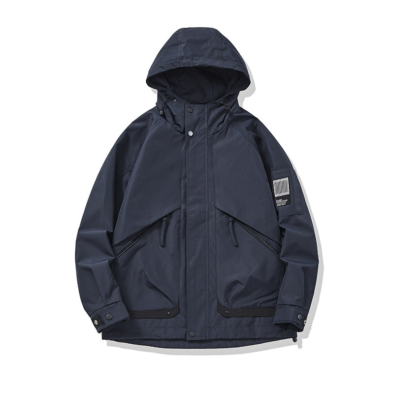 Unisex Multifunktionale Outdoorparka im Boxy‑Cut mit verstellbarer Kapuze und asymmetrischen Reißverschlusstaschen Shop Nory