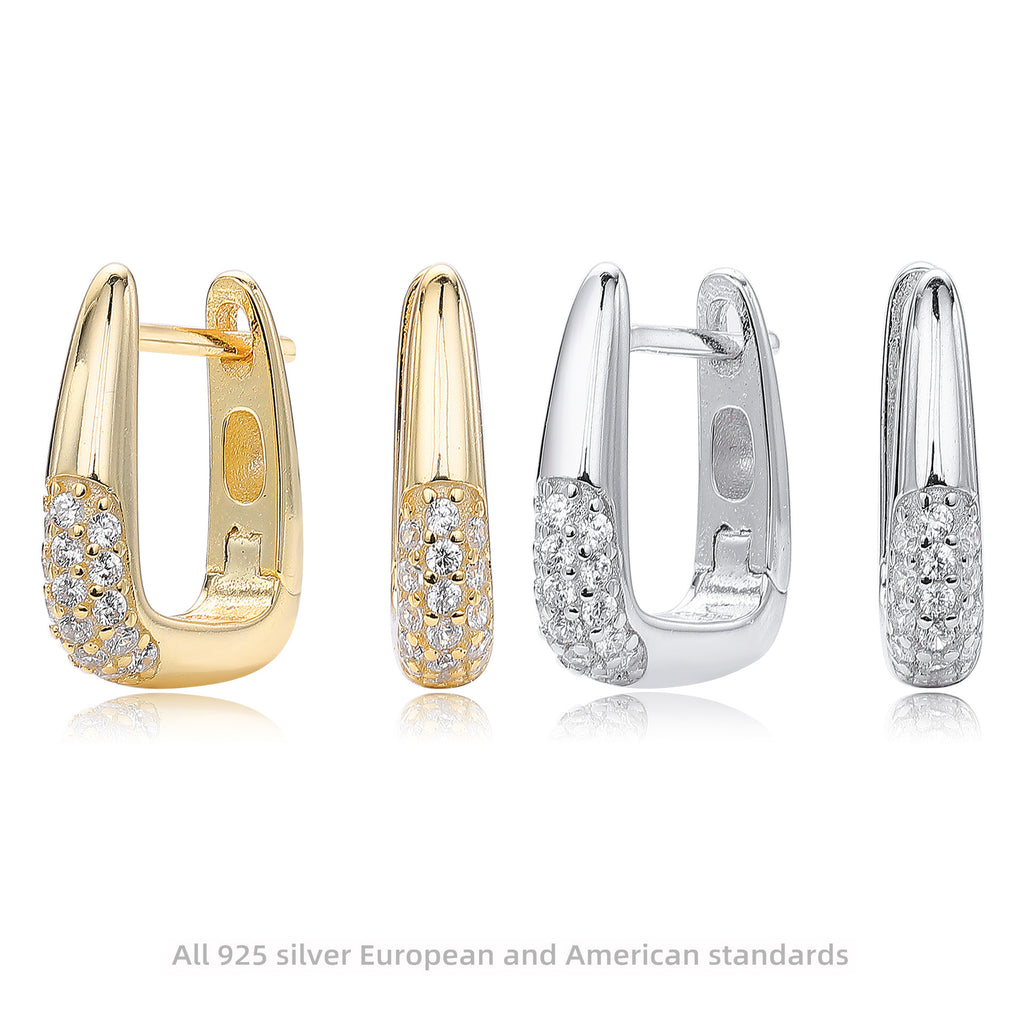 Damen Ohrhänger mit luxuriösem Zirkonbesatz aus hochwertigem 925 Sterling Silber Shop Nory