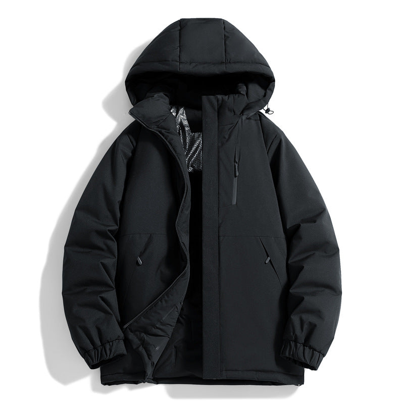 Herren Technischer Steppparka mit Kapuze, Thermo-Isolierung und Brust-Reißverschlusstasche Shop Nory