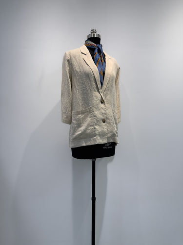 Damen Leichter Leinen Blazer Maßgeschneidert Shop Nory