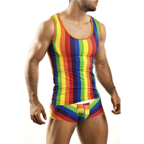 Herren nan figurbetontes Rundhals-Tanktop aus Stretchjersey mit körpernaher Passform