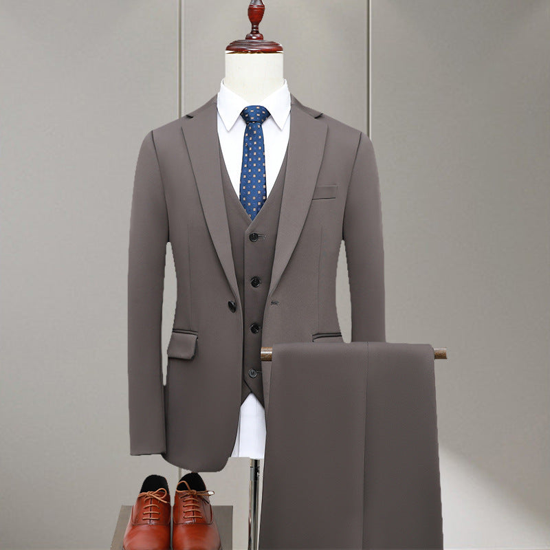 Herren Slim-Fit Dreiteiliger Business-Anzug mit Weste und schlanker Anzughose Shop Nory