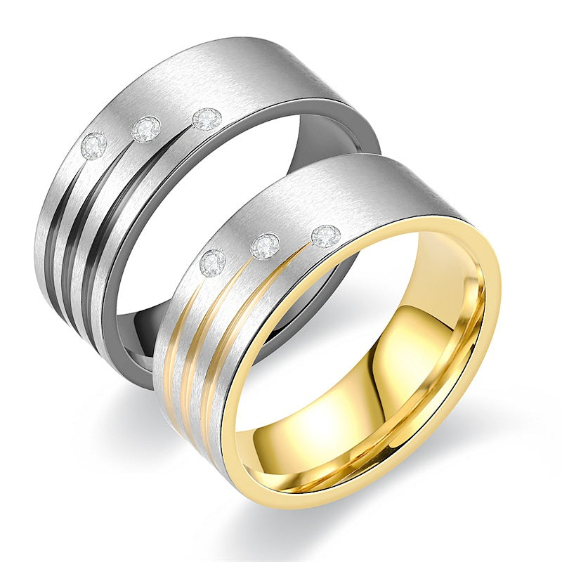 Herren Ring mit eleganter, hochglänzender Oberfläche und funkelndem Zirkonia-Besatz Shop Nory