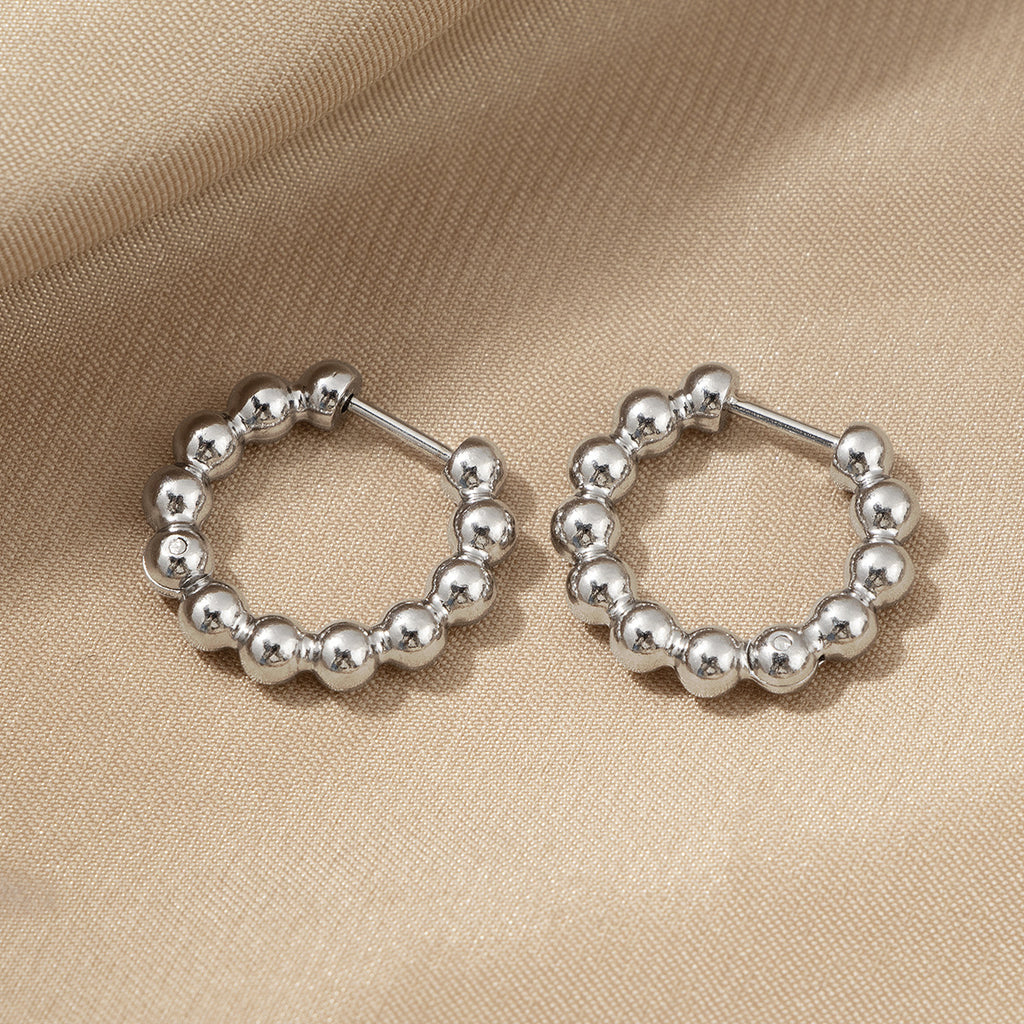 Damen Bold Beaded Hoop Ohrringe Shop Nory