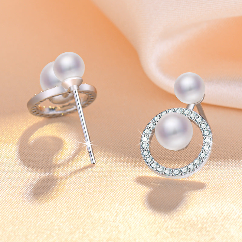 Damen Elegante Ohrringe mit Perlen und Kristallen Shop Nory
