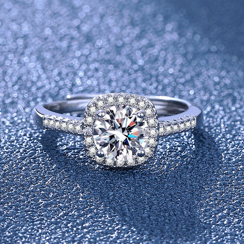 Damen eleganter Solitär-Ring mit funkelndem Zirkonia Shop Nory