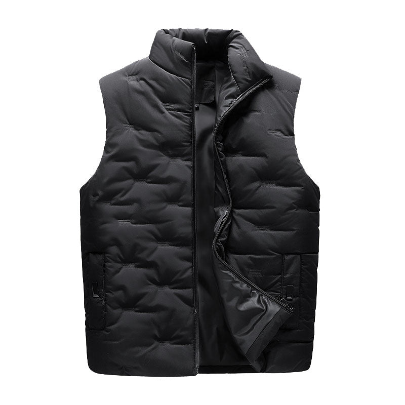 Herren Leichte Thermo-Steppweste mit hochgeschlossenem Stehkragen, winddichter Mikrofaserschale und verdeckten Reißverschlusstaschen Shop Nory