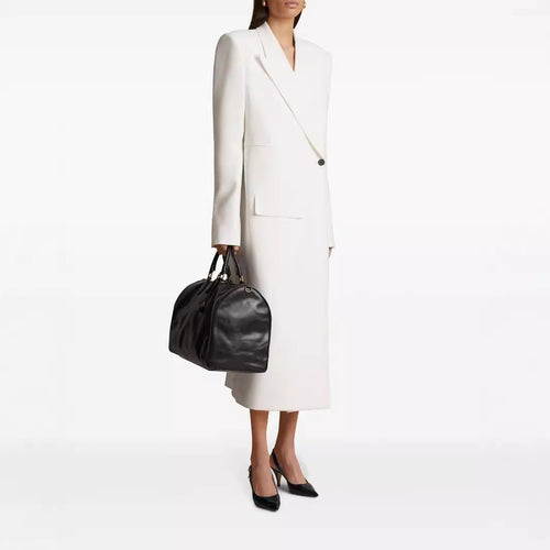 Damen Langes einreihiges Blazerkleid mit schlanker Silhouette und Pattentaschen Shop Nory