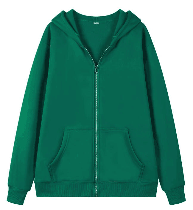 Damen Oversized Kapuzenjacke mit Reißverschluss