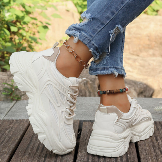 Damen Chunky Sneakers mit dämpfender Sohle und atmungsaktivem Obermaterial