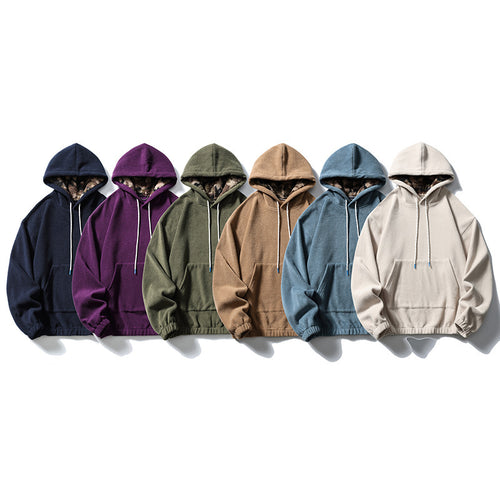 Unisex Oversize-Fleece-Hoodie mit Teddyfutter, Kängurutasche und elastischem Saum Shop Nory