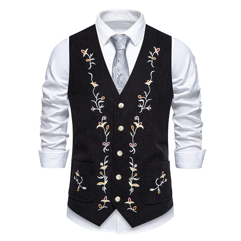 Damen elegante bestickte Weste Shopnory