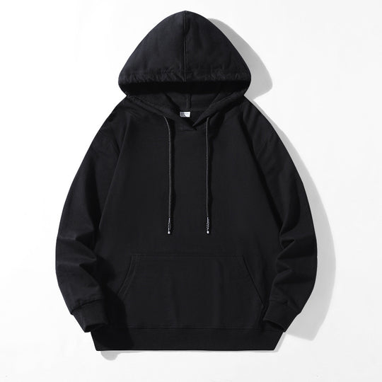 Unisex Locker geschnittener Kapuzenpullover aus Baumwollmix mit Kängurutasche und Kordelzug Shop Nory