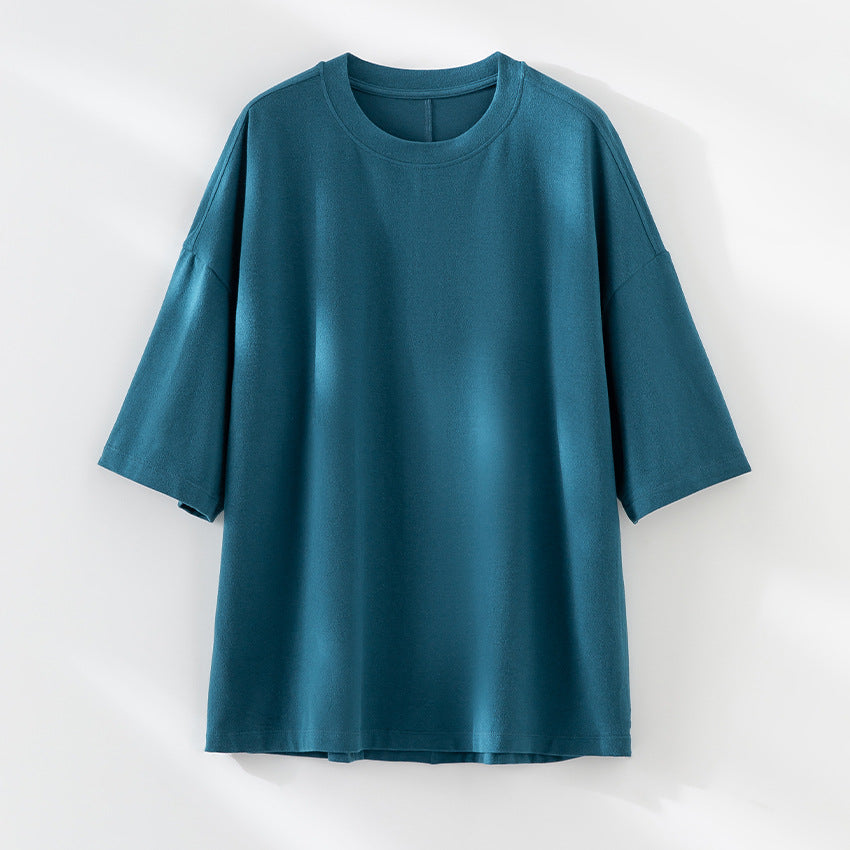 Herren Oversized T-Shirt aus hochwertigem Baumwollmix mit überschnittener Schulter und lockerem Fall Shop Nory