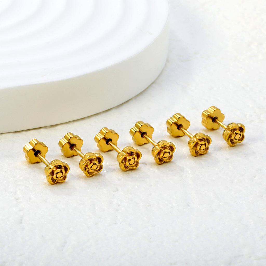 Damen Edelstahl Ohrstecker im floralen Design Shop Nory
