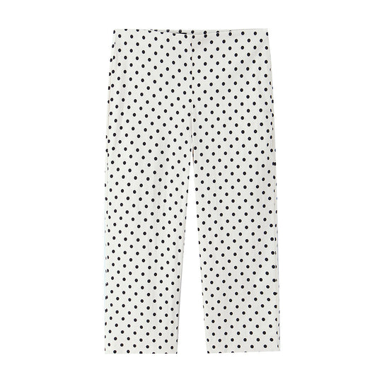 Damen Cropped-Palazzohose mit hoher Taille, weitem Bein und Punktemuster Shop Nory