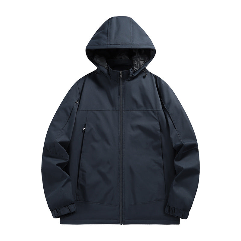 Herren Wasserabweisende Softshelljacke mit Kapuze, winddicht und atmungsaktiv Shop Nory