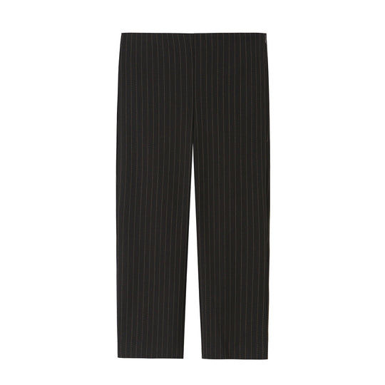 Damen Hochtaillierte gerade geschnittene Nadelstreifen-Hose mit verkürzter Länge Shop Nory