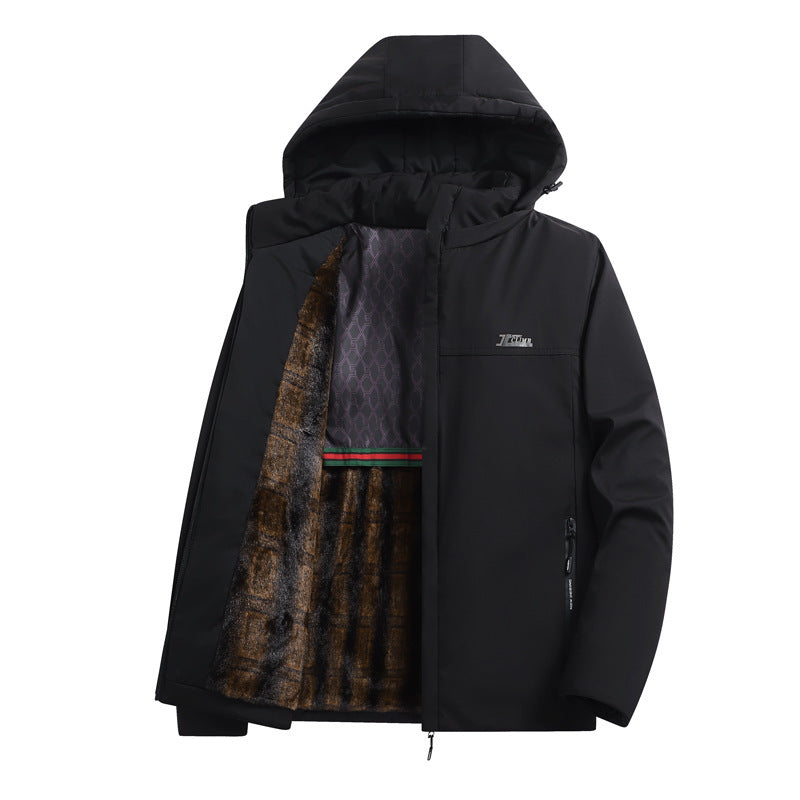Herren Technische Winterjacke mit Kunstfellfutter Shop Nory