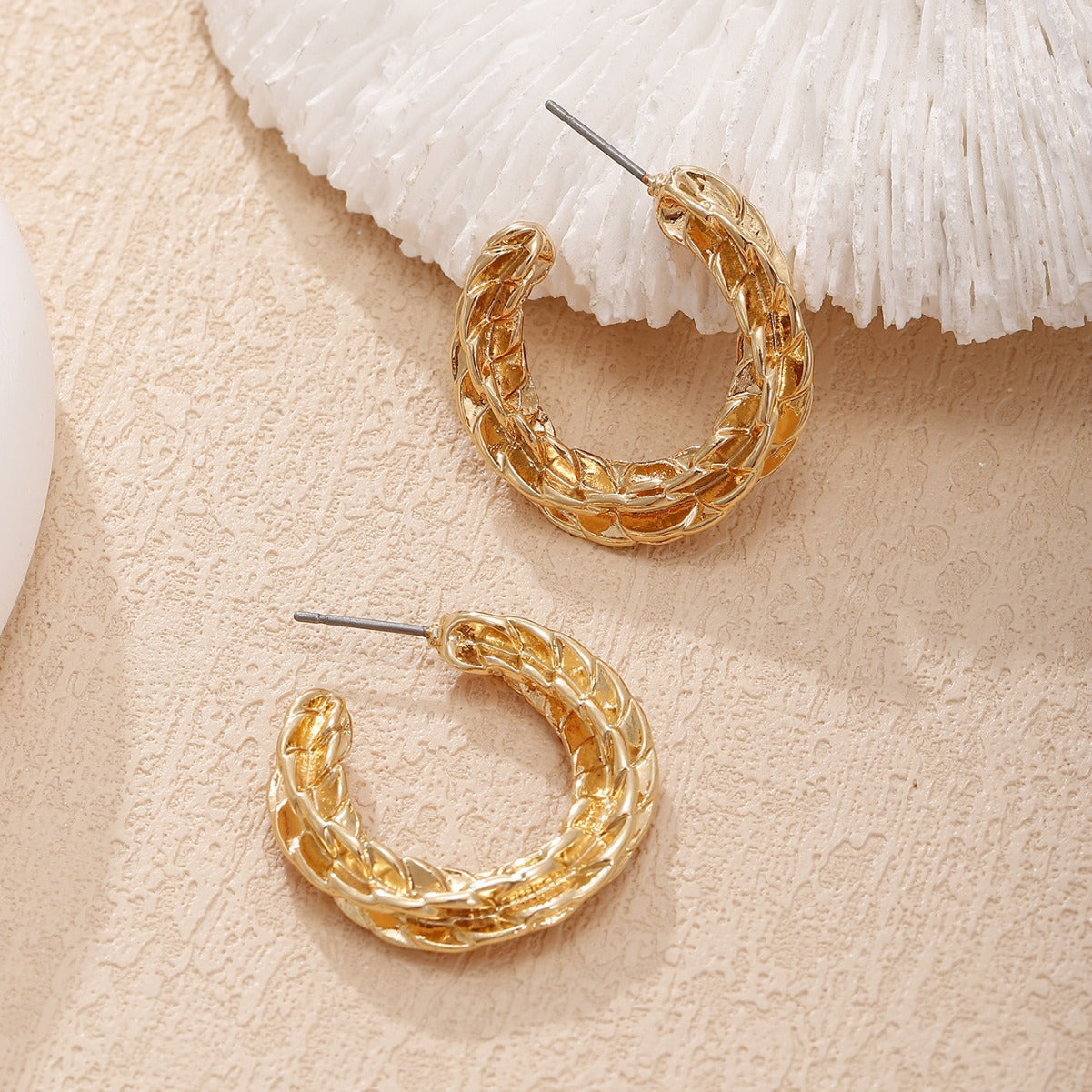 Damen Ohrringe mit geflochtenem Design Shop Nory