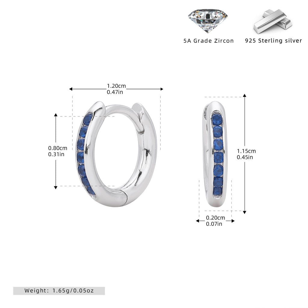 Damen Creolenohrringe mit funkelndem Zirkonbesatz aus hochwertigem 925 Sterling Silber Shop Nory