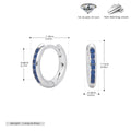 Damen Creolenohrringe mit funkelndem Zirkonbesatz aus hochwertigem 925 Sterling Silber Shop Nory
