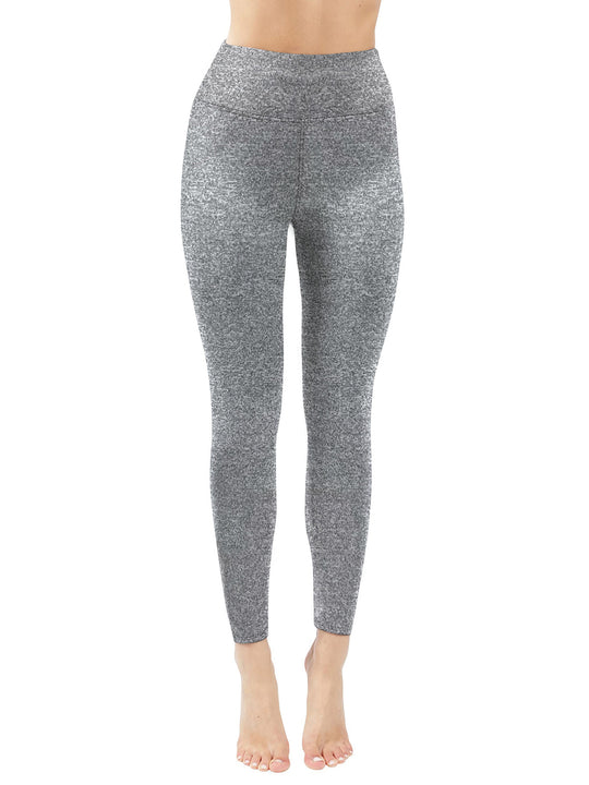 Damen Figurformende High‑Waist Leggings aus meliertem Power‑Stretch mit breitem Komfortbund Shopy Nory