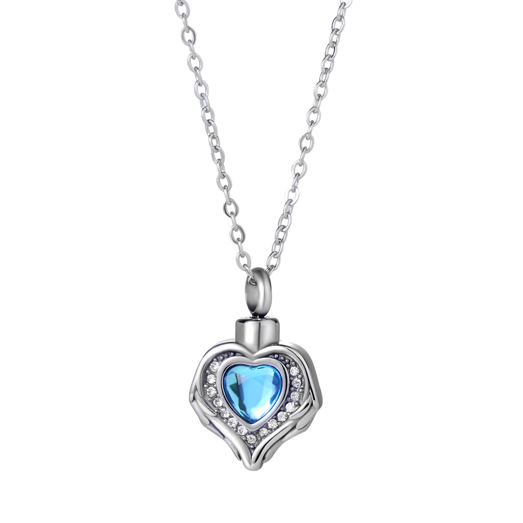 Damen Halskette mit herzförmigem Anhänger und funkelnden Kristallen Shop Nory