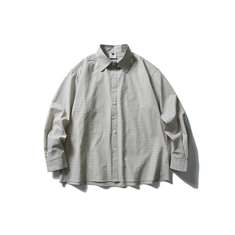 Unisex Boxy-Hemd mit feinem Karo, Kentkragen und entspanntem Oversize-Schnitt Shop Nory
