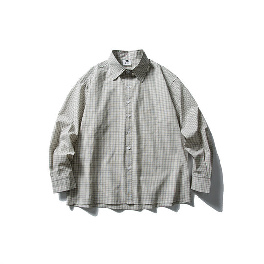 Unisex Boxy-Hemd mit feinem Karo, Kentkragen und entspanntem Oversize-Schnitt Shop Nory