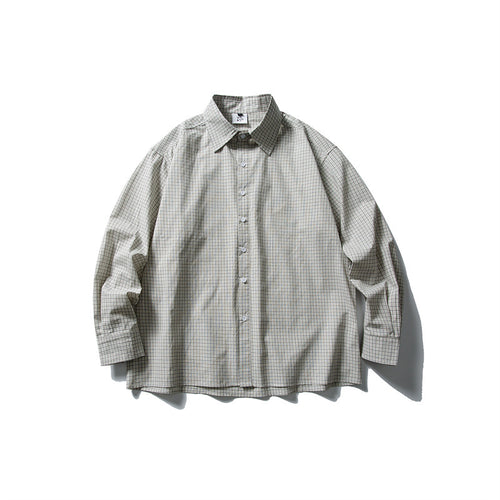 Unisex Boxy-Hemd mit feinem Karo, Kentkragen und entspanntem Oversize-Schnitt Shop Nory