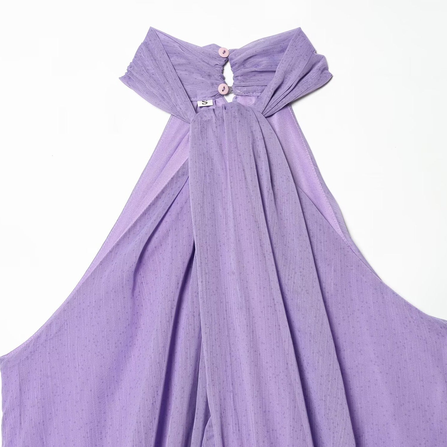 Damen Haltertop mit eleganter Drapierung und hochwertigen Stoffen