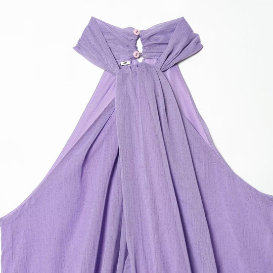 Damen Haltertop mit eleganter Drapierung und hochwertigen Stoffen