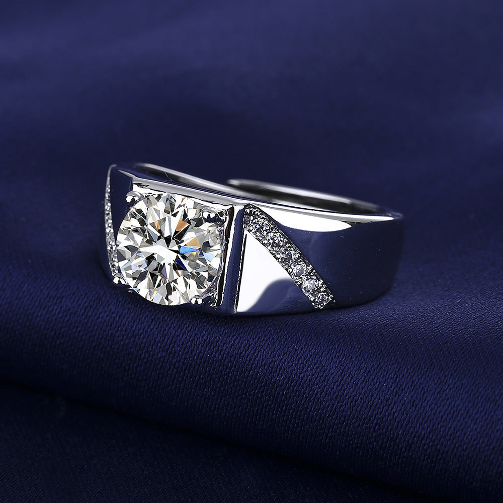 Damen eleganter Ring mit quadratischem Kristall und filigranen Details Shop Nory