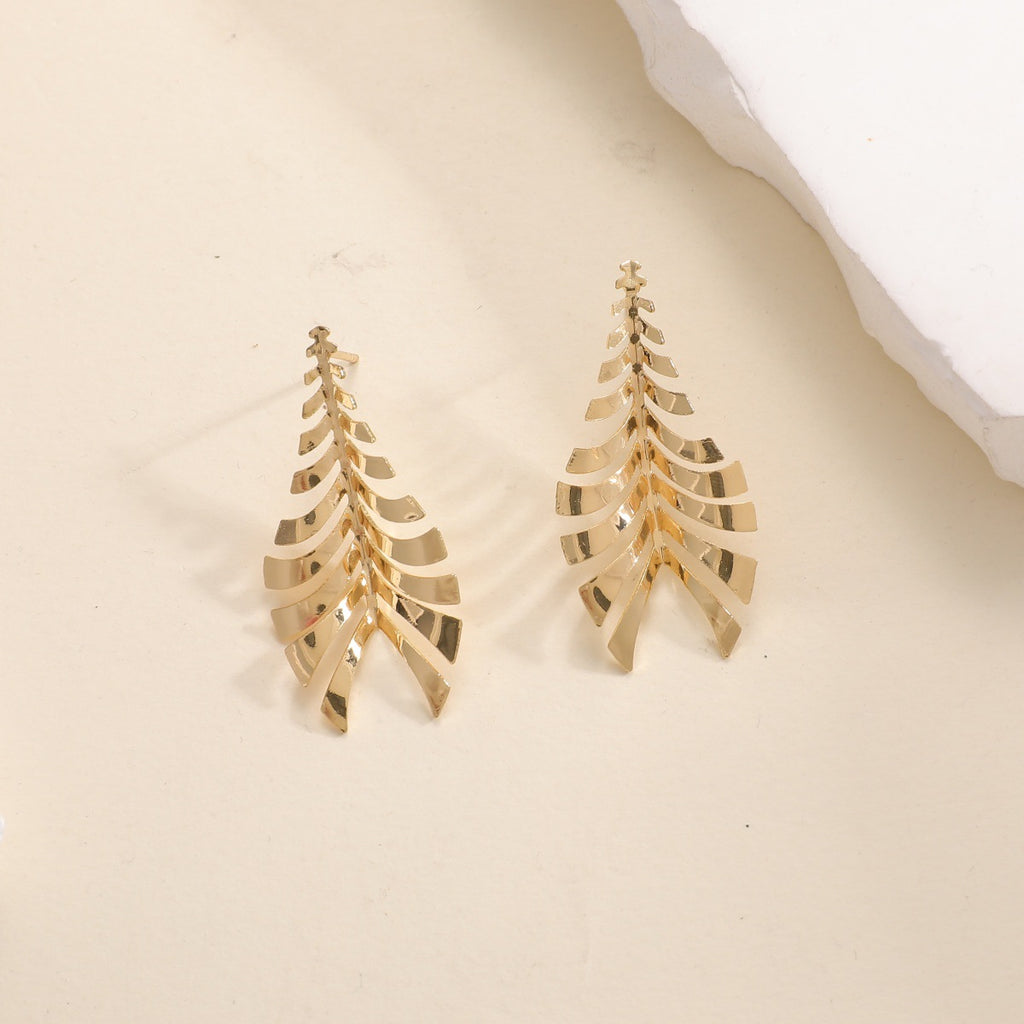 Damen Hängende Ohrringe im eleganten Blattdesign Shop Nory