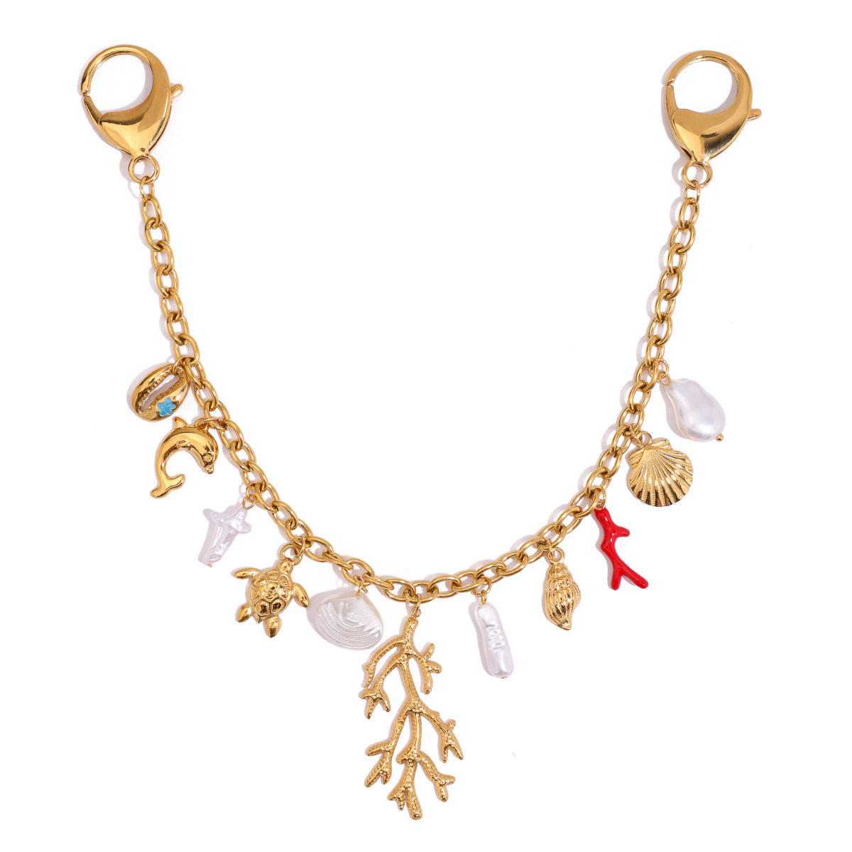 Damen Armband mit maritimen Charms und hypoallergenem Edelstahl Shop Nory