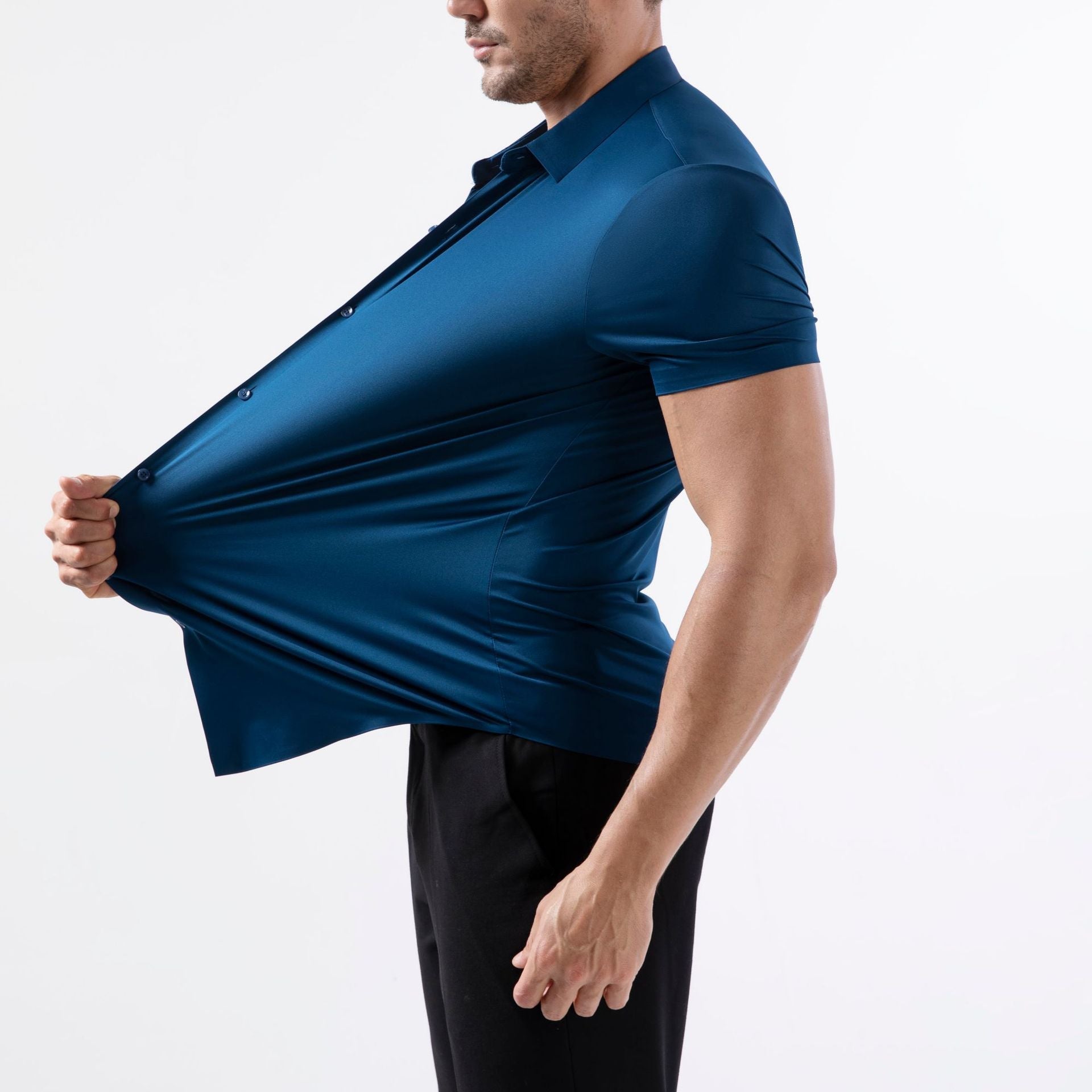Elastisches Slim Fit Herrenhemd