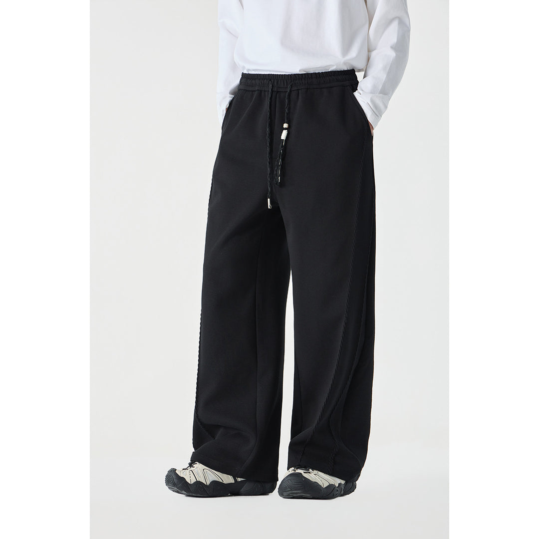 Damen Weite High‑Waist Jogginghose mit Ziernähten und Kordelzug Shop Nory