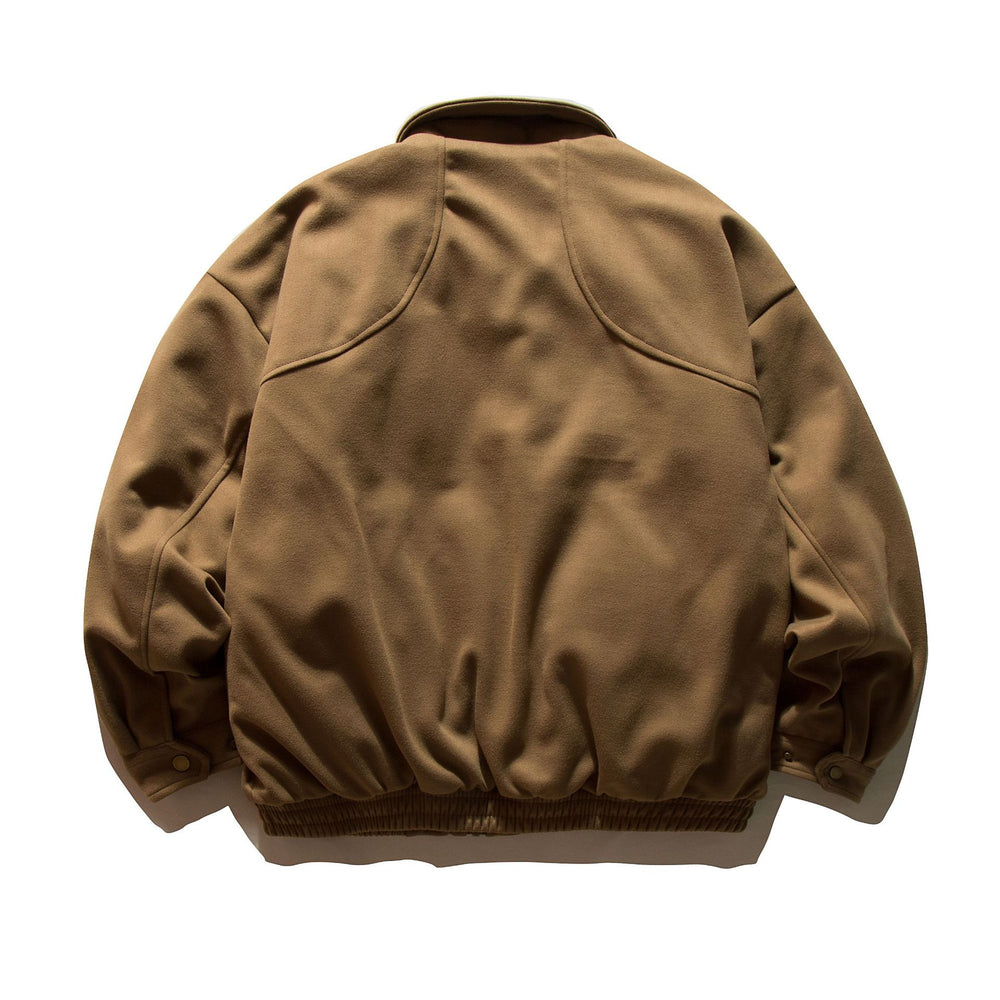 Herren Wattierte Bomberjacke im Oversize‑Stil mit Hemdkragen und elastischem Saum Shop Nory