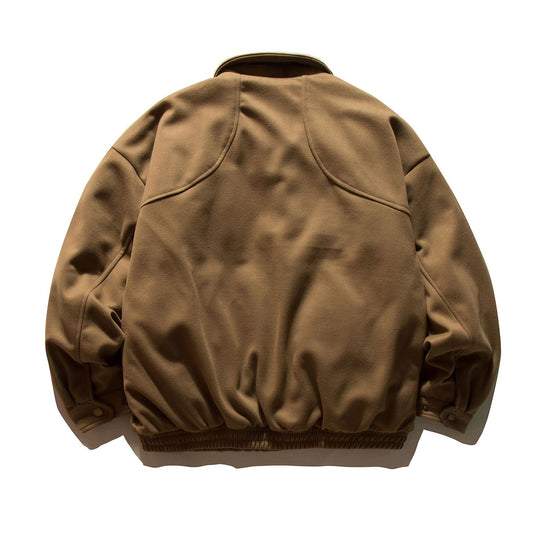 Herren Wattierte Bomberjacke im Oversize‑Stil mit Hemdkragen und elastischem Saum Shop Nory