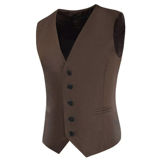 Herren Satin-Smokingsweste mit taillierter Passform, V-Ausschnitt und eleganter Knopfleiste Shop Nory