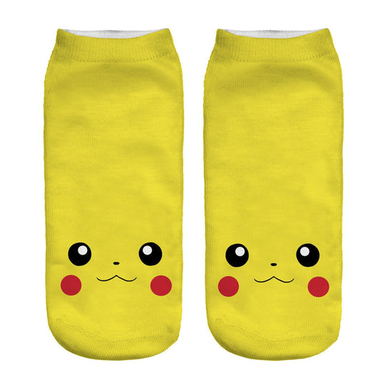 Unisex Niedrige Ankle-Socken mit Cartoon-Monster-Gesicht und weichem Baumwollmix Shopy Nory
