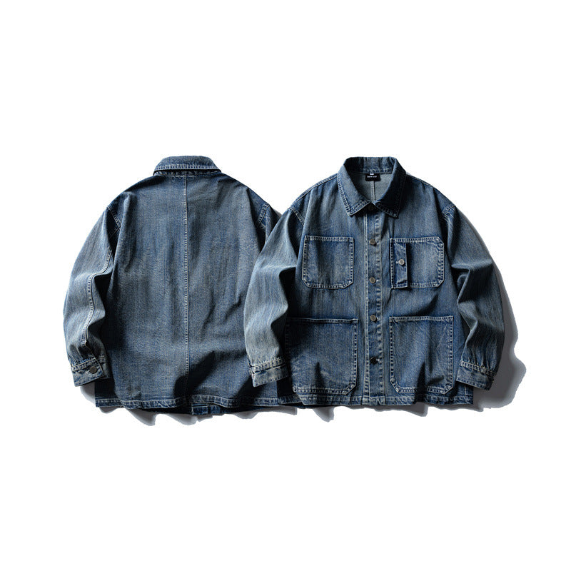 Unisex Boxy-Denim-Blouson mit vier aufgesetzten Taschen Shop Nory