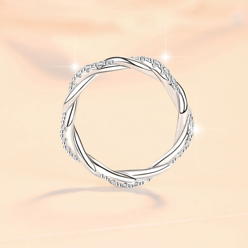 Damen zierlicher Wickelring mit funkelnden Zirkonia Shop Nory