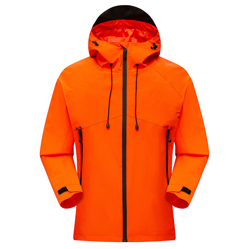 Herren Wasserdichter High-Visibility Shellparka mit atmungsaktiver Membran, verstellbarer Kapuze und Belüftung Shop Nory